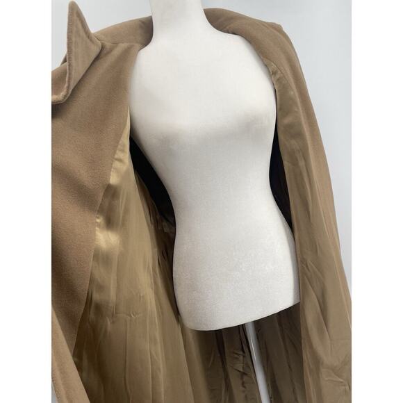 Ralph Lauren Purple Label 100% Cashmere Wrap Coat Runway Belted Long Camel Tan 6 - Picture 14 of 16
